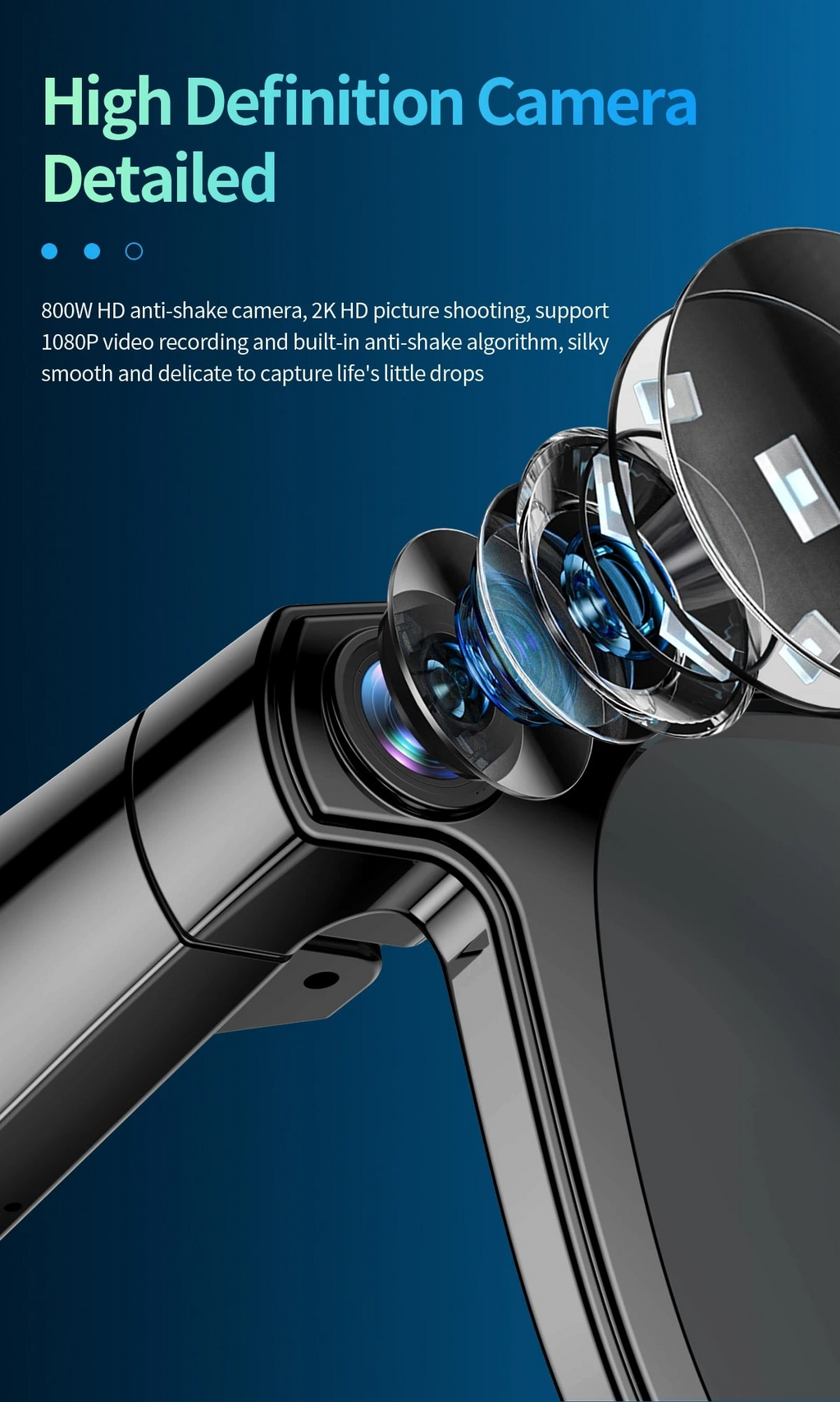 Smart Glasses
4K Camera + Bluetooth Audio + AI Assistant
